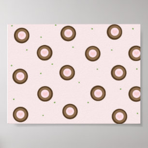 Poster Design circulaire moderne Brown et rose