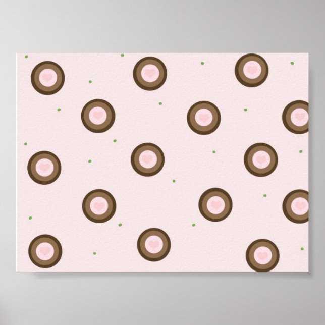 Poster Design circulaire moderne Brown et rose (Devant)