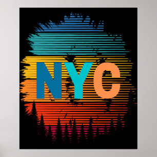Poster Design coloré moderne de New York