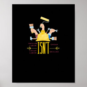 Poster Design d’art du travail classique - Le travail qua