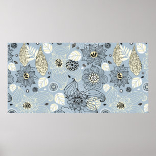 Poster Design d'automne floral