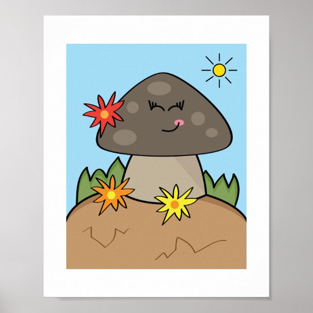 Poster Design de champignon #2 Illustration Imprimer les  (Devant)
