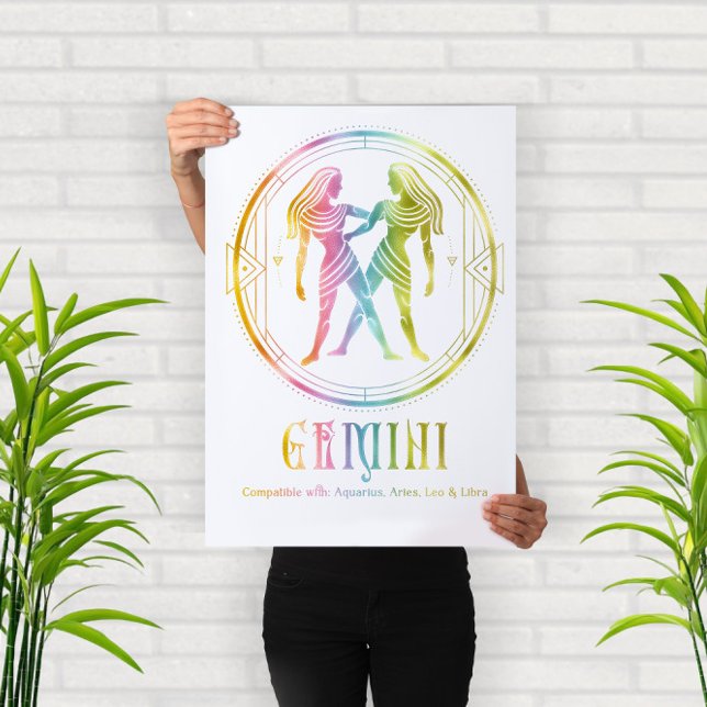Poster Design de compatibilité Zodiac Gemini (Créateur téléchargé)