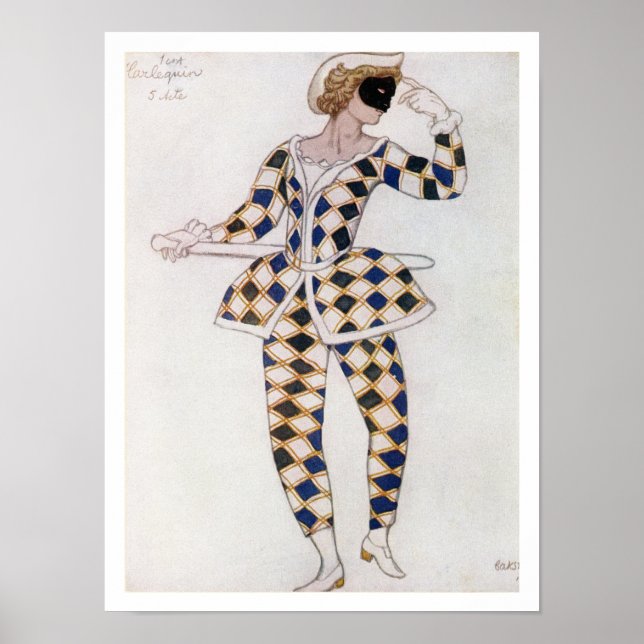 Poster Design de costume pour Arlequin, de Sleeping Beaut (Devant)