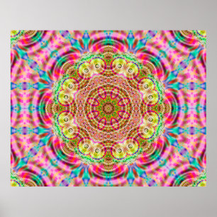 Poster Design de fleurs Mandala
