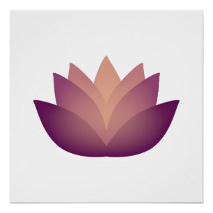 Poster Design de fleurs Mauve Lotus