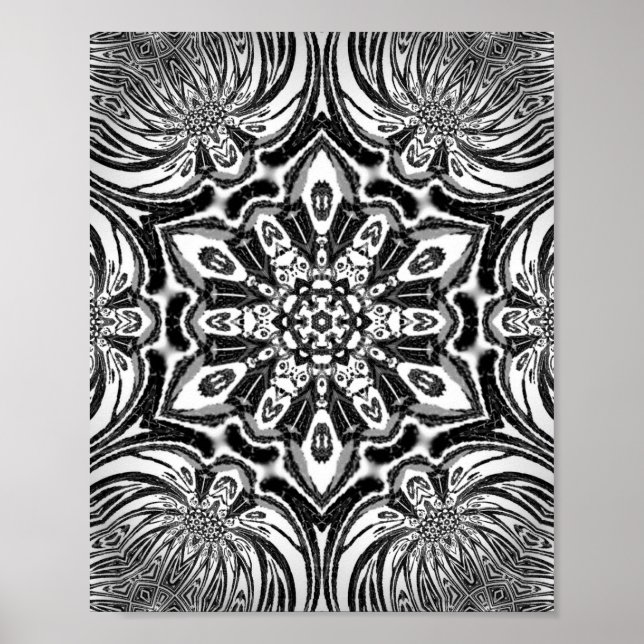 Poster design de mandala de fleurs (Devant)