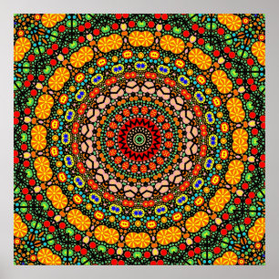 Poster Design de Mandala détaillé