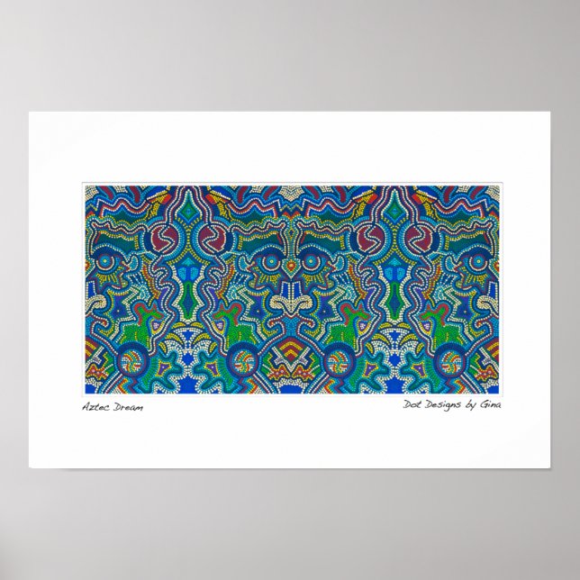 Poster Design de points d'inspiration autochtone par Gina (Devant)