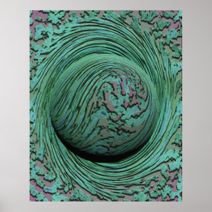Poster Design de singularité cosmique Abstraite à spirale
