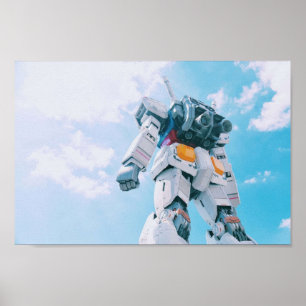 Poster Design de style armure mobile Gundam RX 78
