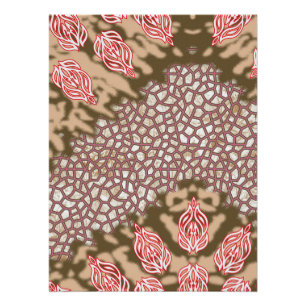 Poster Design de tissu complexe avec motifs floraux