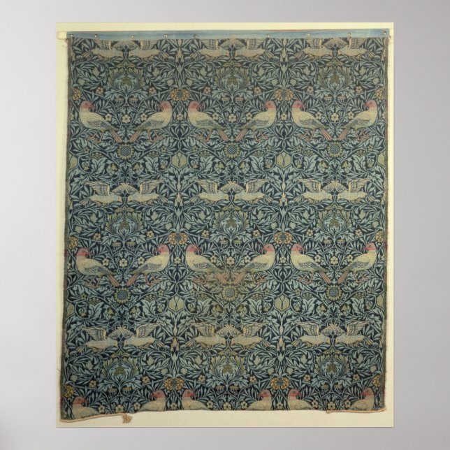 Poster Design de tissu de colombe et de Rose, vers 1879 (Devant)