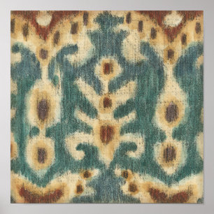 Poster Design décoratif de tissu Ikat par Chariklia Zarri