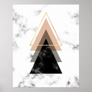 Poster Design d'impression en marbre pastel