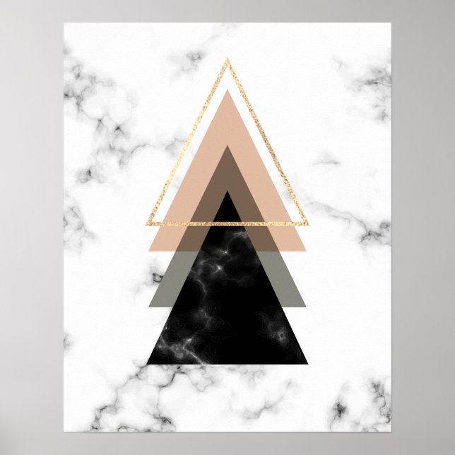 Poster Design d'impression en marbre pastel (Devant)