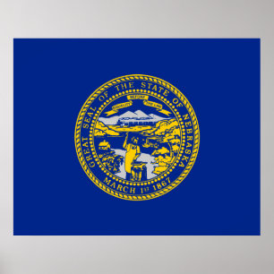 Poster Design du drapeau de l'État du Nebraska