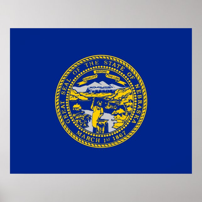 Poster Design du drapeau de l'État du Nebraska (Devant)