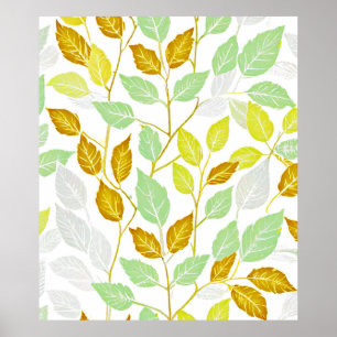 Poster Design élégant de feuilles inspirées par la nature