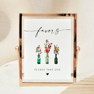 Poster Design élégant et moderne Fleur sauvage Faveurs