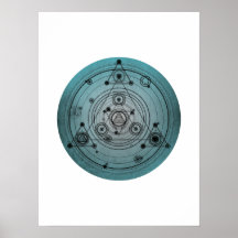Design en relief bleu avec symbole de géométrie sa