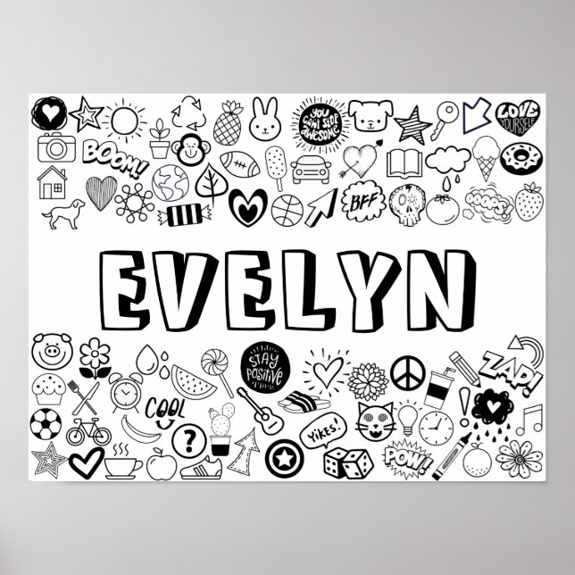 Poster Design "EVELYN" couleur-it-Yourself (Devant)