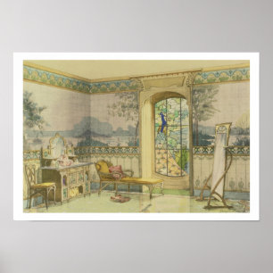 Poster Design for a Bathroom, from 'Interieurs Modernes',