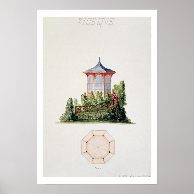 Poster Design for a pavilion in simfied style oriental (Devant)