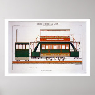 Poster Design for a Steam Tram, plate 126 from 'The Indus