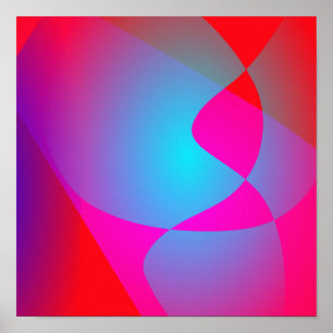 Poster Design géométrique coloré avec dégradé élégant
