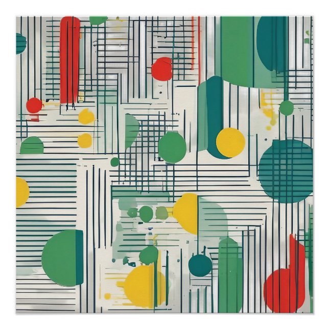 Poster Design géométrique dynamique et moderne (Devant)