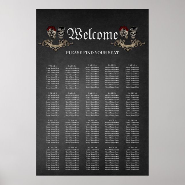 Poster Design gothique avec crânes cool (Devant)