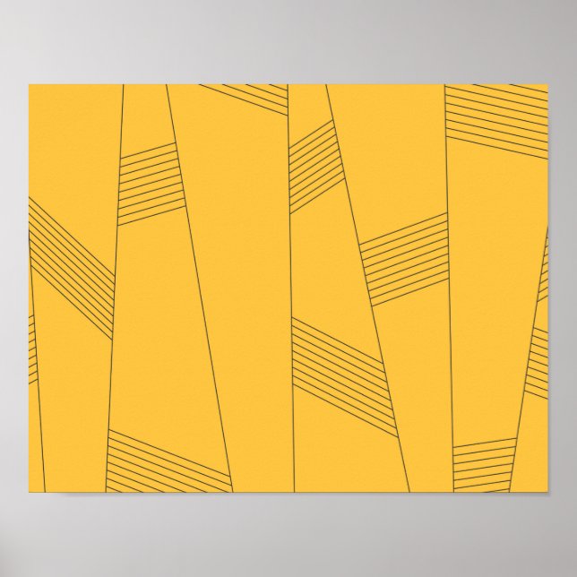 Poster Design graphique abstrait simple, jaune et moderne (Devant)