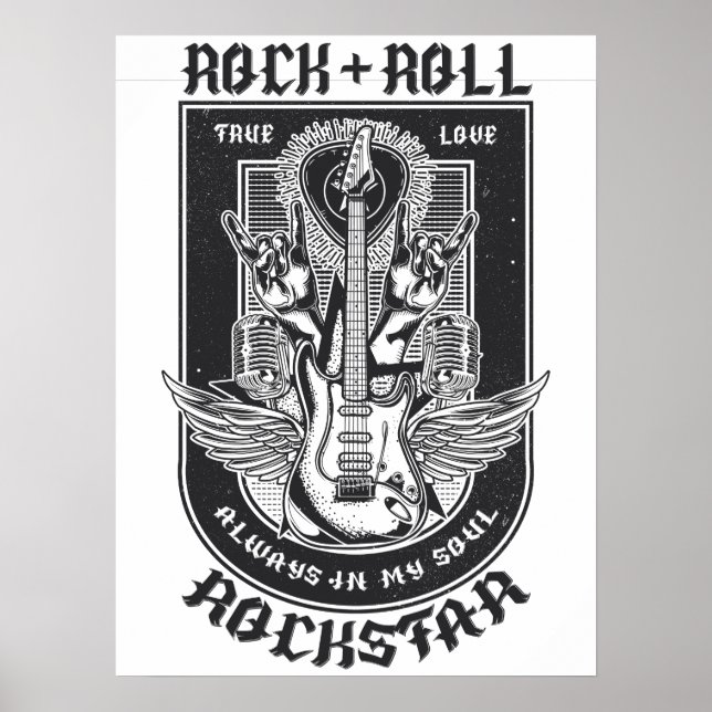 Poster Design Guitar Rock (Devant)