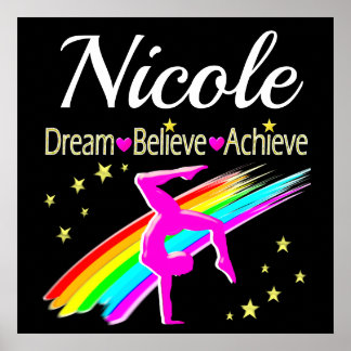 POSTER DESIGN GYMNASTIQUE PERSONNALISÉ BUTS CONCEPTION