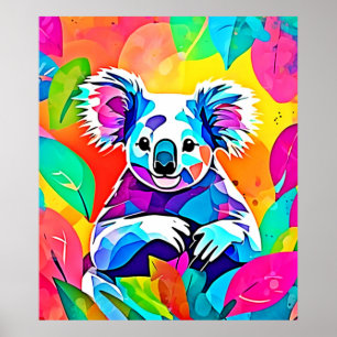 Poster Design Koala Abstrait