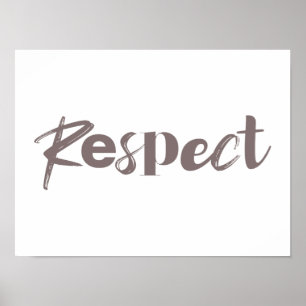 Poster Design moderne, créatif, cool, tendance du respect