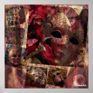 Poster Design moderne des masques