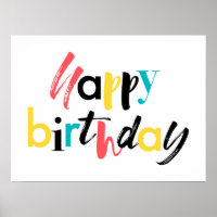 Design moderne et gai de "Joyeux anniversaire"
