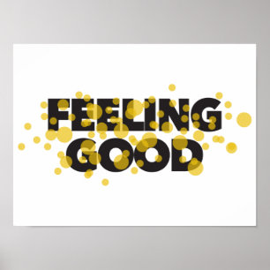 Poster Design moderne, ludique, gai du Feeling Good