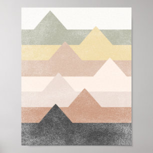 Poster Design montagnard Abstrait