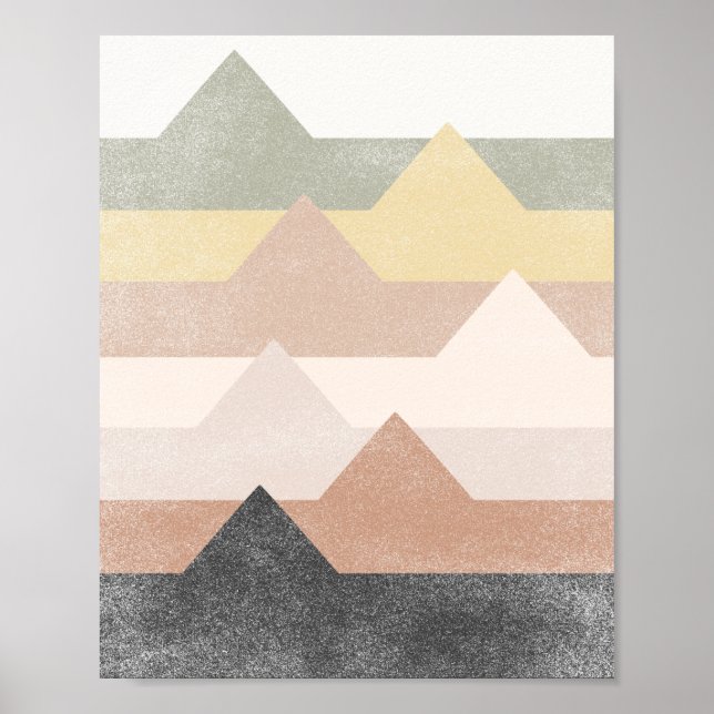 Poster Design montagnard Abstrait (Devant)