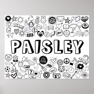 Poster Design "PAISLEY" couleur-it-Yourself