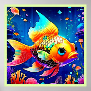 Poster Design Rainbow Ocean Reef