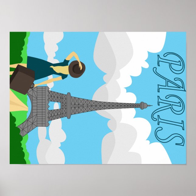 Poster Design rétro à Paris (Devant)