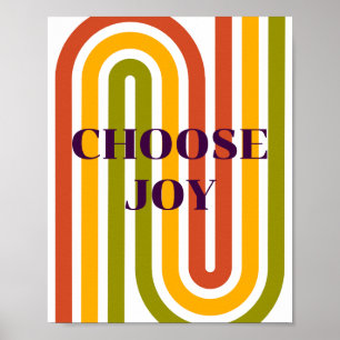 Poster Design rétro, Choisissez la joie