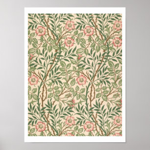 Poster Design 'Sweet Briar' pour papier peint, imprimé pa