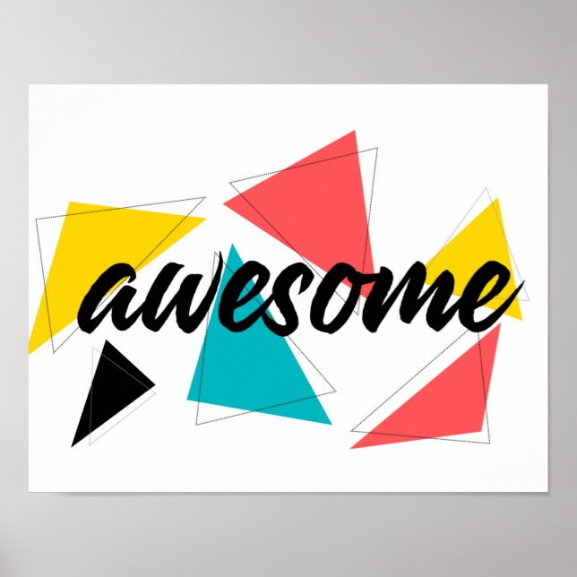 Poster Design urbain moderne, gai et tendance de "Awesome (Devant)