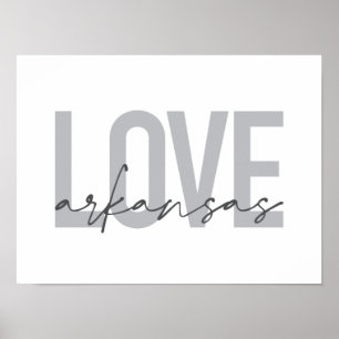 Poster Design urbain, moderne, simple, cool Love Arkansas