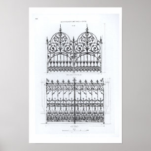 Poster Designs for cast-iron railings, from 'Macfarlane's